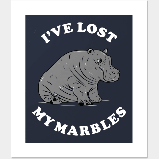 I've Lost My Marbles Wall Art by dumbshirts